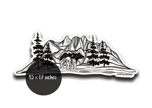 Bear and Mountain Sticker - Mountain Mornings - Sticker