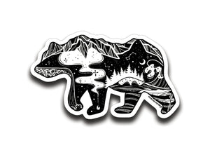 Black Bear Sticker - Mountain Mornings - Sticker