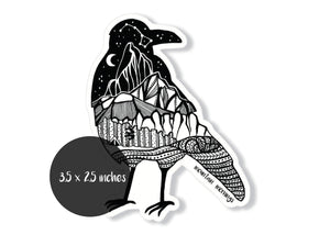 Crow Sticker - Mountain Mornings - Sticker