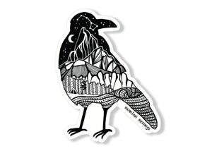 Crow Sticker - Mountain Mornings - Sticker