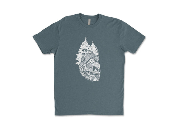 Forest Heart, Unisex Tee - Mountain Mornings - T-Shirt