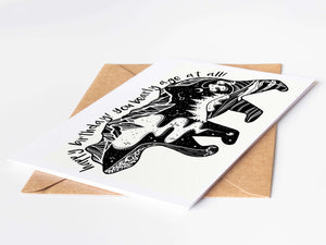 Happy Birthday,You Bearly Age at All!; Greeting Card featuring original illustration on 100% recycled paper.
