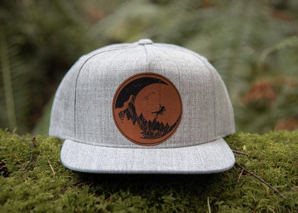 Moon and Climber Flat Bill Hat - Mountain Mornings - Hat