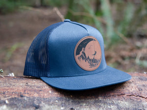 Moon and Climber Flat Bill Hat - Mountain Mornings - Hat