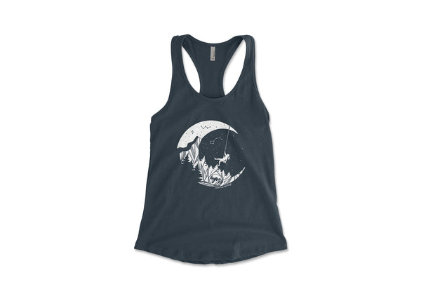 Moon and Climber, Women's Tank Top - Mountain Mornings - Tank Top