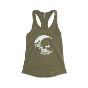Moon and Climber, Women's Tank Top - Mountain Mornings - Tank Top