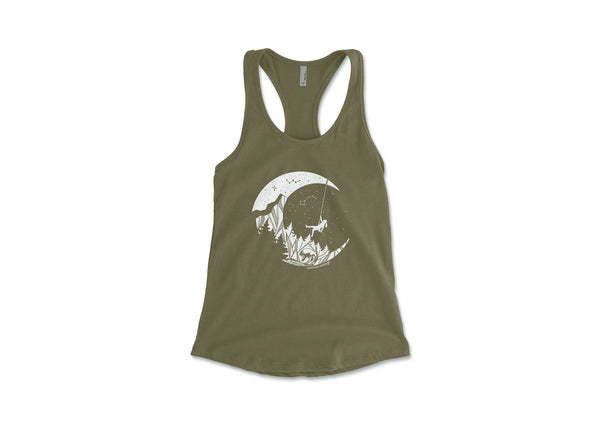 Moon and Climber, Women's Tank Top - Mountain Mornings - Tank Top