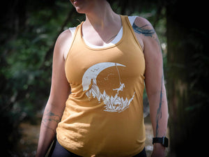 Moon and Climber, Women's Tank Top - Mountain Mornings - Tank Top