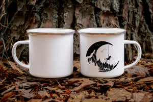 Moon and Climber Camping Mug