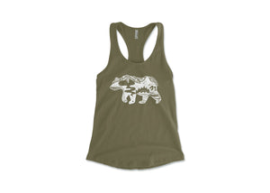 Roaming Bear, Women's Tank Top - Mountain Mornings - Tank Top