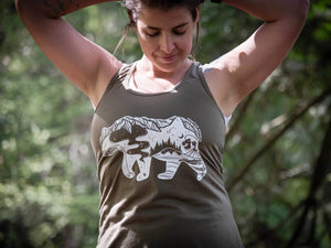 Roaming Bear, Women's Tank Top - Mountain Mornings - Tank Top