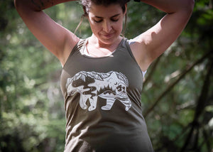 Roaming Bear, Women's Tank Top - Mountain Mornings - Tank Top