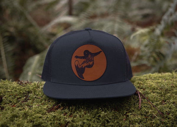 Snowboarder Flat Bill Hat - Mountain Mornings - Hat