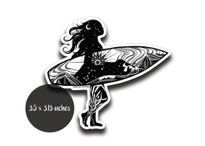 Surfer Sticker - Mountain Mornings - Sticker