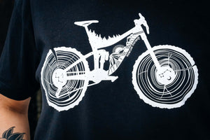Mountain Bike, Unisex T-shirt, Responsibly Made featuring outdoor illustrations on premium apparel.