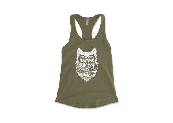 Wolf, Women's Tank Top - Mountain Mornings - Tank Top