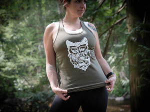 Wolf, Women's Tank Top - Mountain Mornings - Tank Top