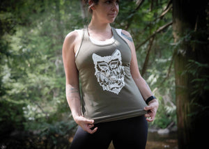 Wolf, Women's Tank Top - Mountain Mornings - Tank Top