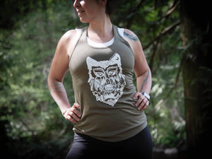 Wolf, Women's Tank Top - Mountain Mornings - Tank Top