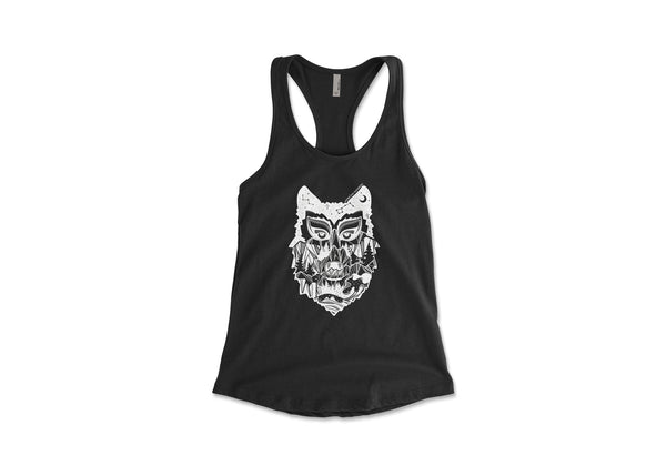 Wolf, Women's Tank Top - Mountain Mornings - Tank Top