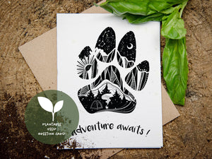 Adventure Awaits, Plantable Seed Greeting Card - Mountain Mornings - Plantable Greeting Cards