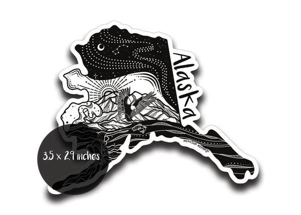 Alaska Sticker - Mountain Mornings - Sticker