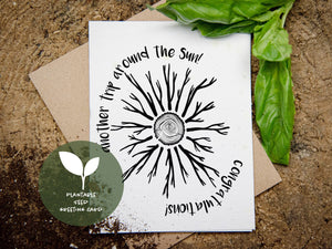 Another Trip Around The Sun, Plantable Seed Greeting Card - Mountain Mornings - Plantable Greeting Cards - Happy - Birthday Greeting Card