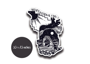 Arches National Park Sticker - Mountain Mornings - Sticker