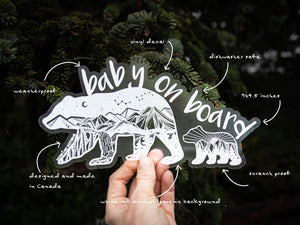 Baby on Board Car Decal - Mountain Mornings - Decal
