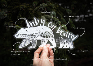 Baby on Board Car Decal - Mountain Mornings - Decal