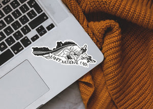 Banff National Park Sticker - Mountain Mornings - Sticker