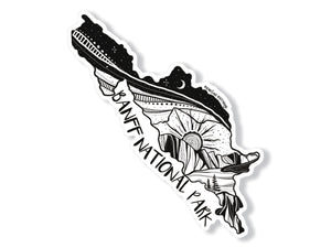 Banff National Park Sticker - Mountain Mornings - Sticker