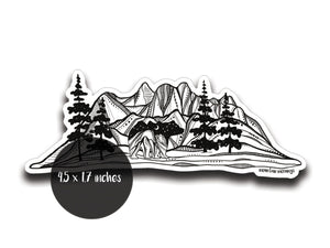 Bear and Mountain Sticker - Mountain Mornings - Sticker