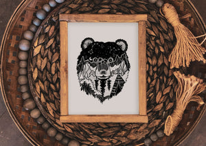 Bear Head Print - Mountain Mornings - Prints