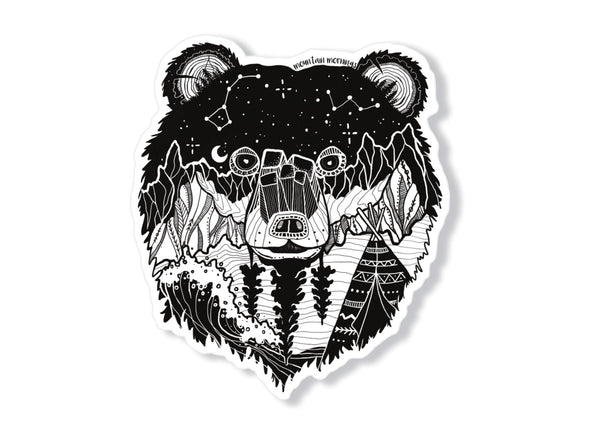 Bear Head Sticker - Mountain Mornings - Sticker