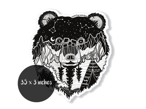 Bear Head Sticker - Mountain Mornings - Sticker