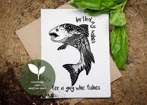 Birthday Wishes For A Guy For Fishes, Plantable Seed Greeting Card - Mountain Mornings - Plantable Greeting Cards - Happy Birthday Card