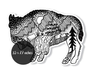 Bison Sticker - Mountain Mornings - Sticker
