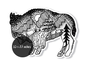 Bison Sticker - Mountain Mornings - Sticker