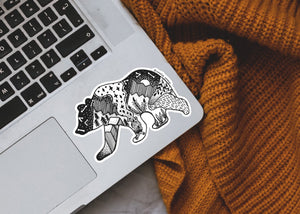 Black Bear Sticker - Mountain Mornings - Sticker