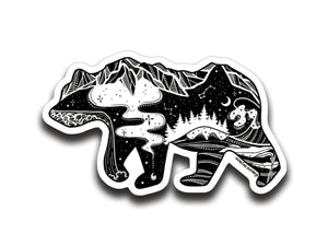 Black Bear Sticker - Mountain Mornings - Sticker