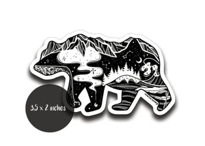 Black Bear Sticker - Mountain Mornings - Sticker