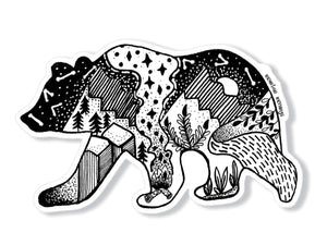 Black Bear Sticker - Mountain Mornings - Sticker