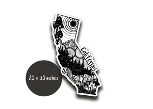 California Sticker - Mountain Mornings - Sticker