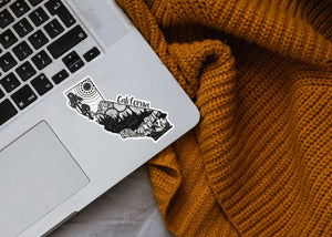California Sticker - Mountain Mornings - Sticker