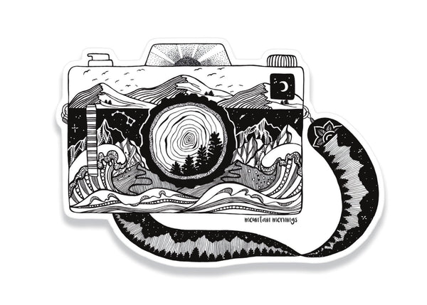 Camera Sticker - Mountain Mornings - Sticker