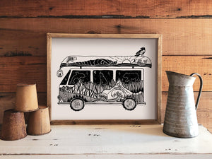 Camper Van Print - Mountain Mornings - Prints