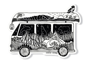 Camper Van Sticker - Mountain Mornings - Sticker