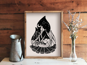 Campfire Print - Mountain Mornings - Prints