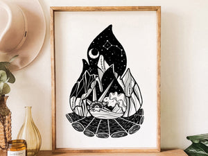 Campfire Print - Mountain Mornings - Prints